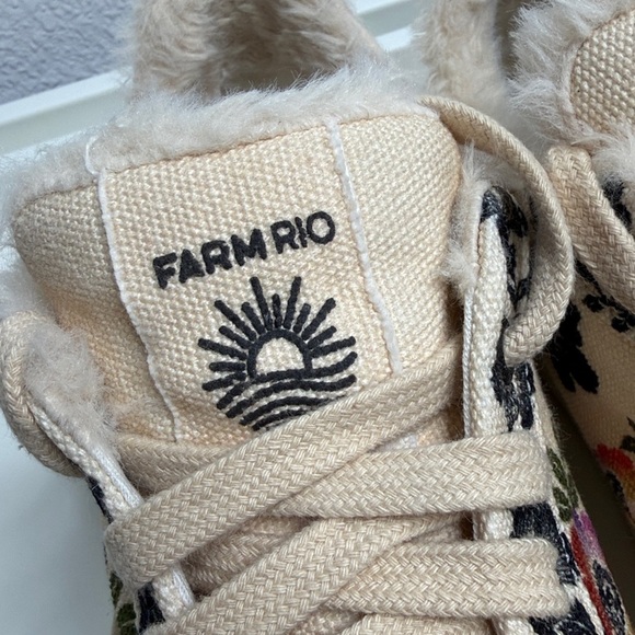 FARM RIO Romantic Garden Platform Sneakers Size EU 38 US 8 Shoes - Picture 8 of 9